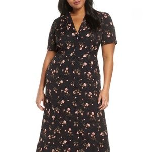 REFORMATION Rocki Floral Front Button Dress